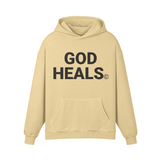 Retro Streetwear Style God Heals Washed Hoodie