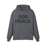 Retro Streetwear Style God Heals Washed Hoodie