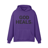 Retro Streetwear Style God Heals Washed Hoodie