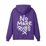 Rebellious Retro Style No More Rules Graphic Hoodie