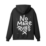 Rebellious Retro Style No More Rules Graphic Hoodie