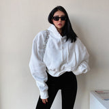 Hoodie Pullovers Women Fashion High Waist