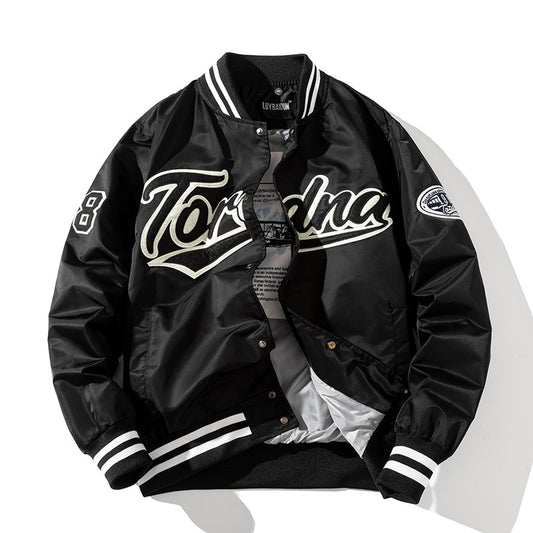 Baseball Jacket Men Embroidery Jacket Letter Streetwear Jacket Fashion Vintage