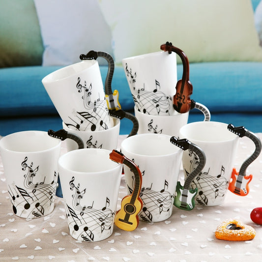 Mug Creative Guitar Violin Style Ceramic