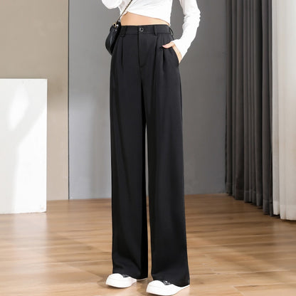 Women  Pants Vintage High  Baggy Korean Spring Summer Autumn Wide Leg - xinnzy