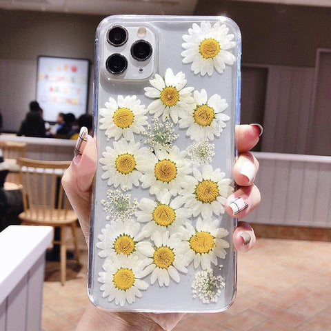 Blumenhülle für iPhone-Handyhüllen Echte Blümchenhülle