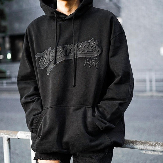 Men Hoodie Embroidery Vetements Fashion Oversize Pullovers