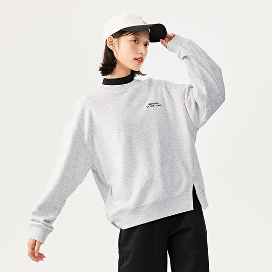 Women Sweatshirts Embroidery Loose Simple Pullover