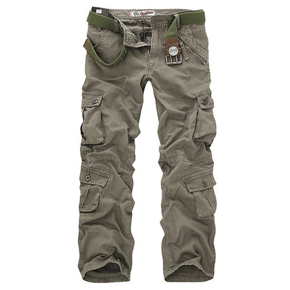 High Quality Men Cargo Pants Casual Loose Multi Pocket Camo Joggers Military