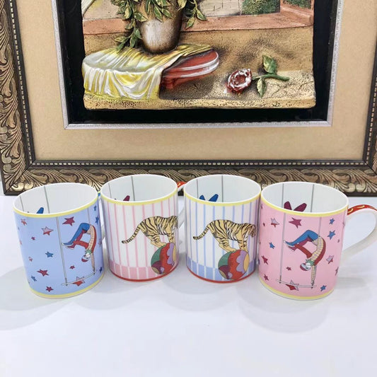 Mug Cafe Tea Milk Cups  Coffee Drinkware  Mugs With Golden Spoon