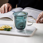 Doppelwandige Glas-Kaffeetasse, Gläser, Kaffeetasse