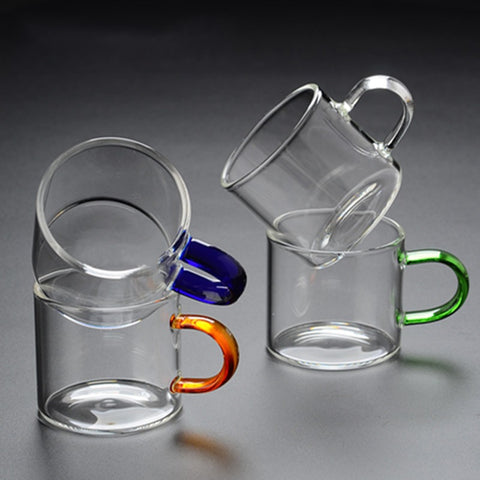 Transparente Glas-Wasser-Tasse, Tee-Milch-Kaffeetasse, Bier-Saft-Getränke-Tasse