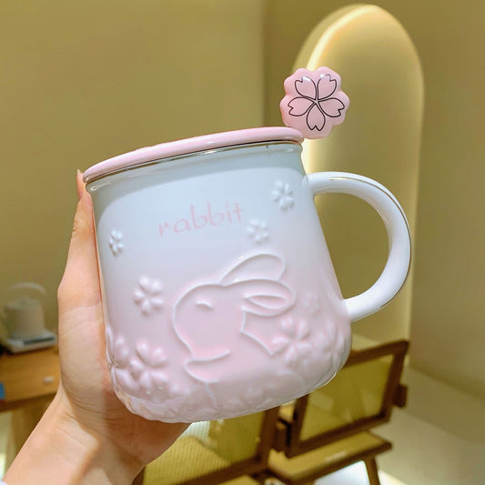 Luxury cherry blossom high beauty mug with gift