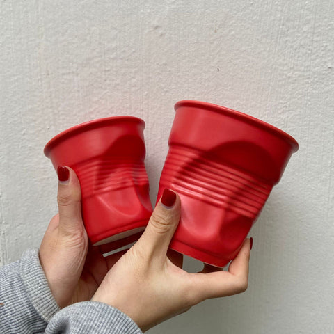 Unregelmäßige Keramiktasse, Hand-Prise-Kaffeetasse, lustiges Glas