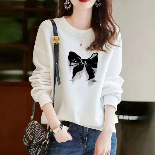 Sweatshirt Ladies Simple Pullover Comfortable Fashion Outwear