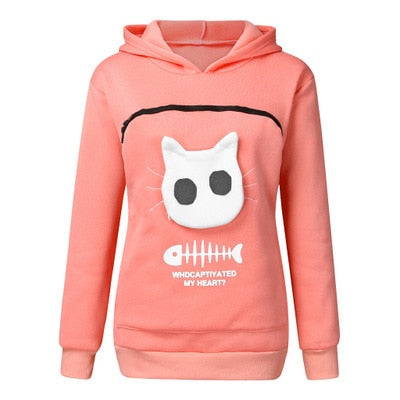 Sweatshirt Hoodie Damen Haustier Kapuze