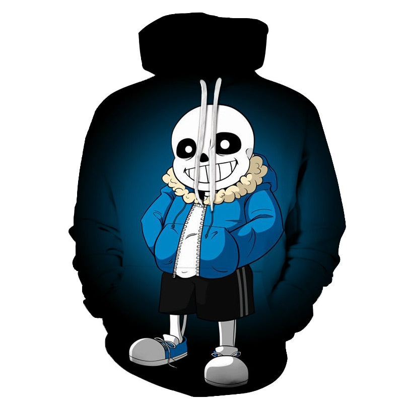 Undertale Skull Plus Size Hoodie Neue 3D-Druckmode für Männer