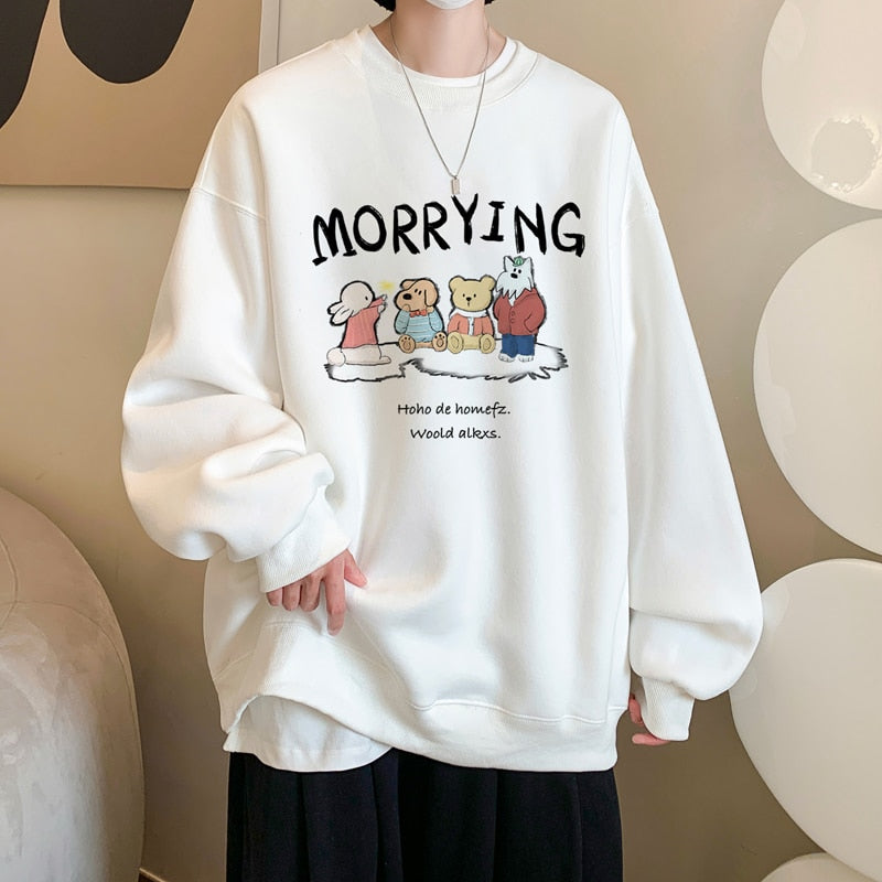 Men Hoodies Oversize For Casual Wear Funny Anime