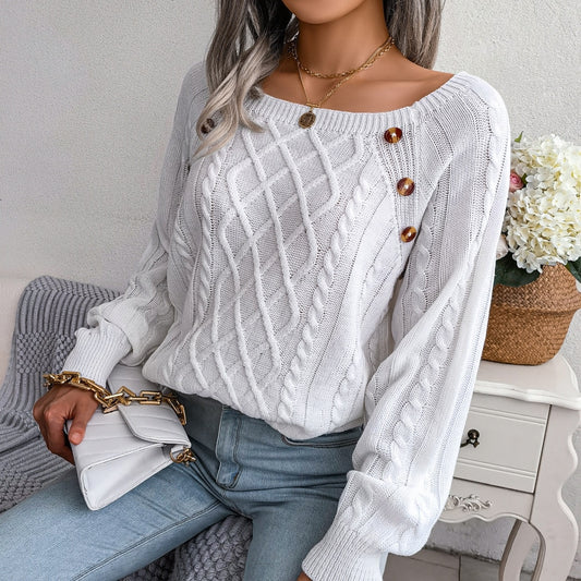 Women Sweater Streetwear Pullovers Knitted Warm Long Sleeves Casual