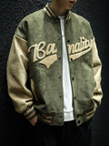 Bomber Retro Print Jacket Suitable For Men