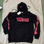 Hoodies Bullet Screen Print Drawstring Pullover Embroidery Letters Oversized