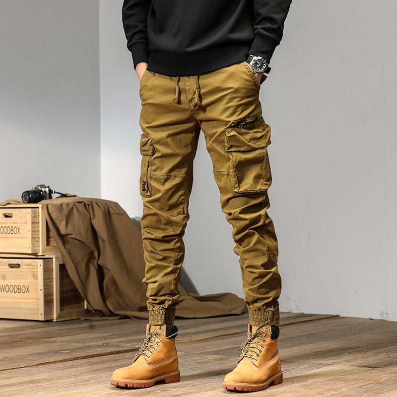 Versatile Men's Cargo Pants Multiple Pockets, Casual Style