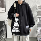 Hoodie Man Long Sleeve Loose Japanese Harajuku Street Boy Pullover