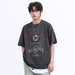 Men T Shirt Hip Hop Dark Evil Eye Print Harajuku Summer Short Sleeve Oversize