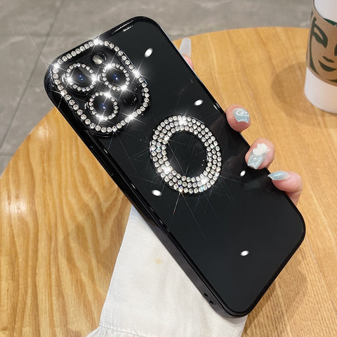 Deluxe Bling Diamond Phone Case for iPhone Transparent Soft Silicone