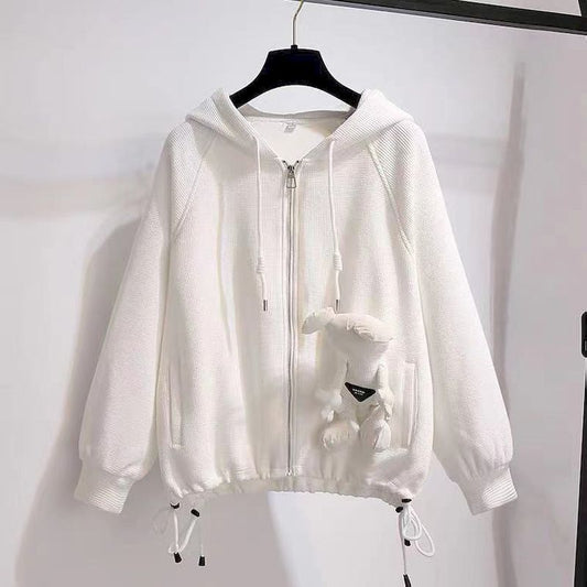 Hoodies Pullovers Women Zipper Cardigan Coat Loose Casual