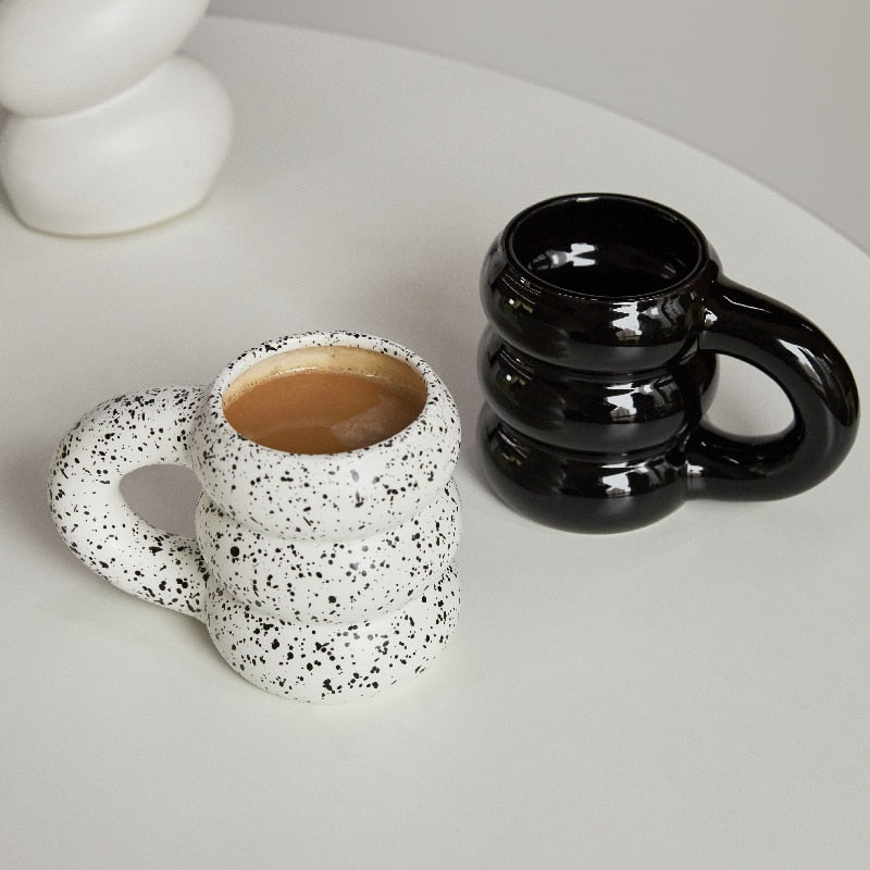 Water Cup Ceramic Mug Coffee Cups with Big Handrip