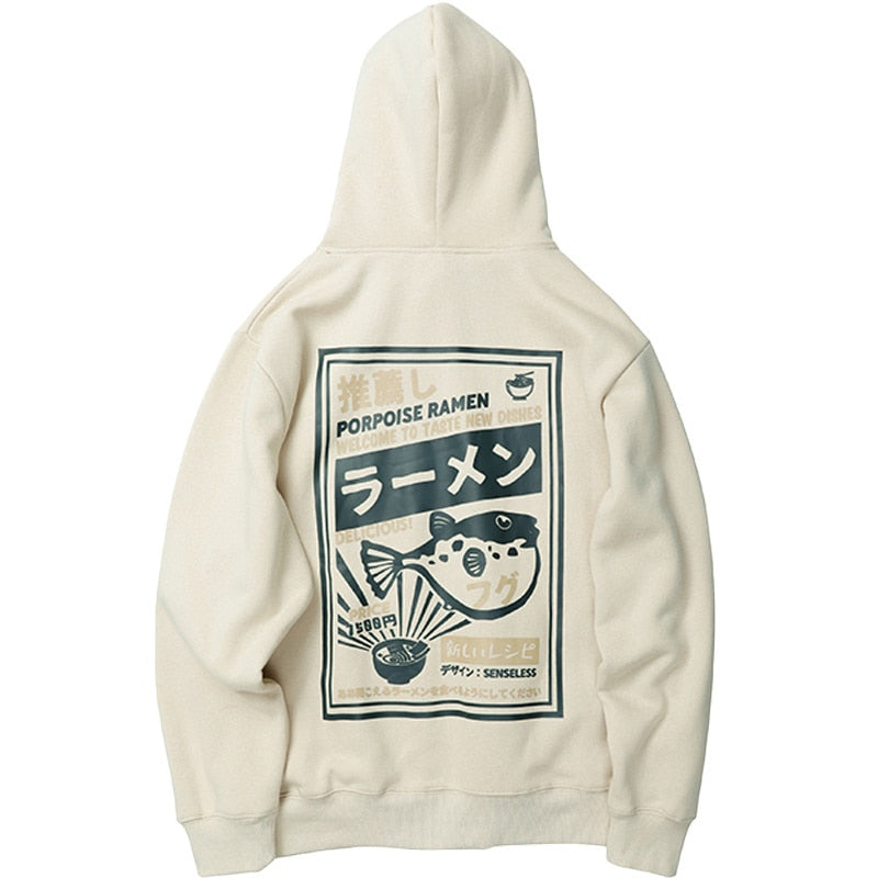 Hoody Men Crane Japanese Styles Hoodie Sweat Shirt Tops