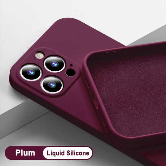 Liquid Silicone Soft Case for IPhone Full Lens Protection Cover