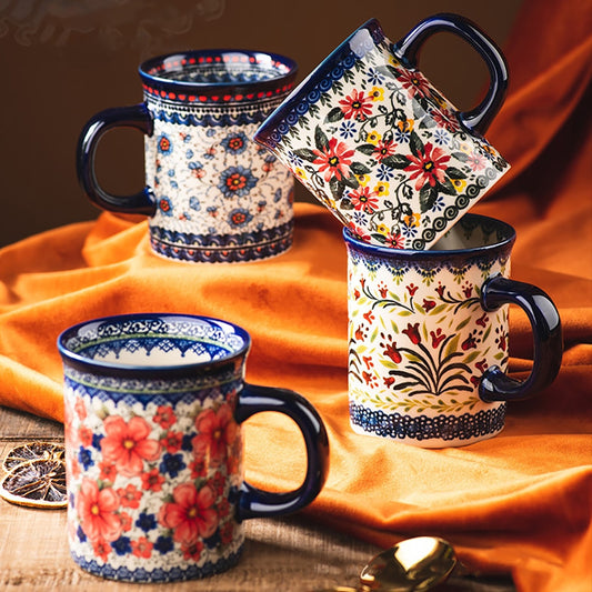 Mug Beautiful Milk Tea Muesli Porcelain Breakfast Cups