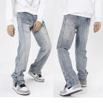Jeans Straight Denim Gothic Retro Style Men Street Wear Skateboard