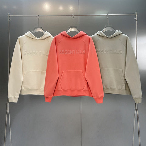Sweatshirts Cotton 3D Flocking printing letter logo Hip hop loose oversize unisex hoodie - xinnzy