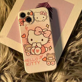 White Clear Cat Cartoon Phone Case Cover for Iphone
