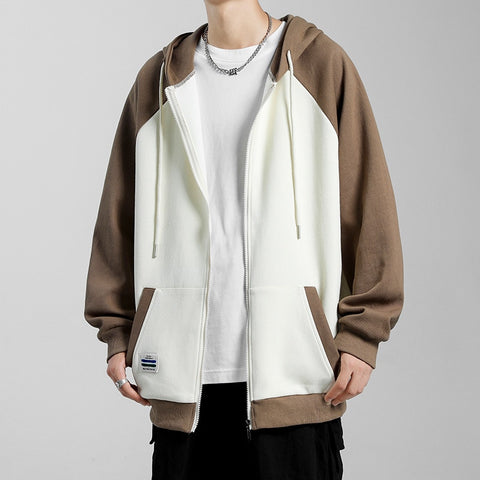 Hoodies Sweatshirt   Zipper Coat  Print Long Sleeve Hooded