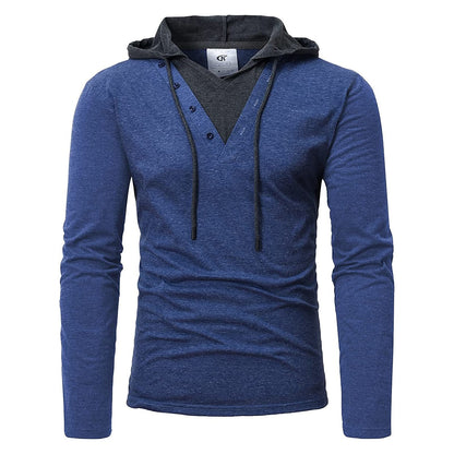 Herren-Kapuzenpullover, langärmelig, solide, leicht, lässig