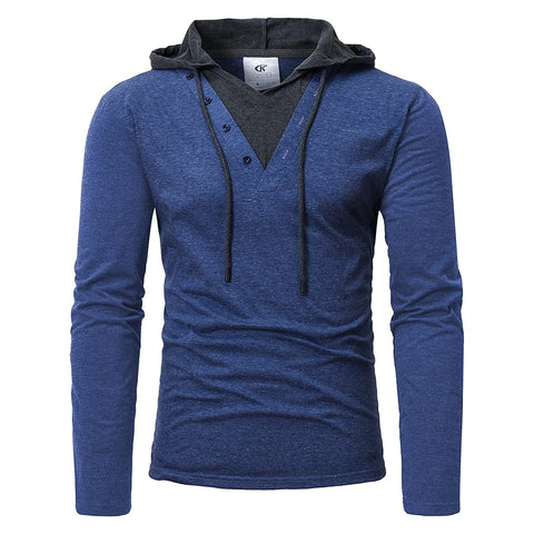 Herren-Kapuzenpullover, langärmelig, solide, leicht, lässig