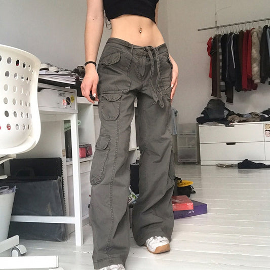 Cargohose Y2K Straight für Damen Harajuku Vintage