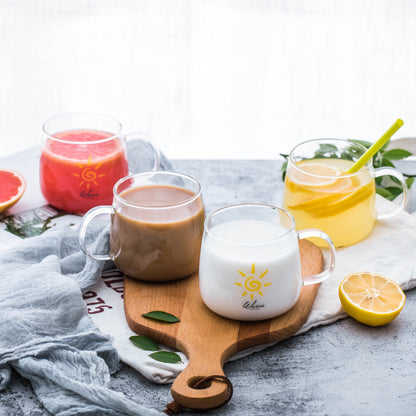 Coffee Tea Mug Drinks Dessert Cup Glass Mugs Handle Drinkware