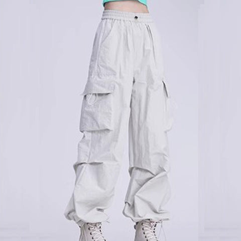 Women's Cargo Pants Large Pocket Style High Street Casual For Summer
