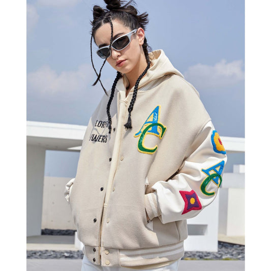 Korean Version Loose Embroidery Harajuku Style Hoodie Women