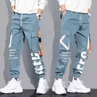 Hip Hop Cargo Pants Harem Men Streetwear Cotton Fashion Harajuku