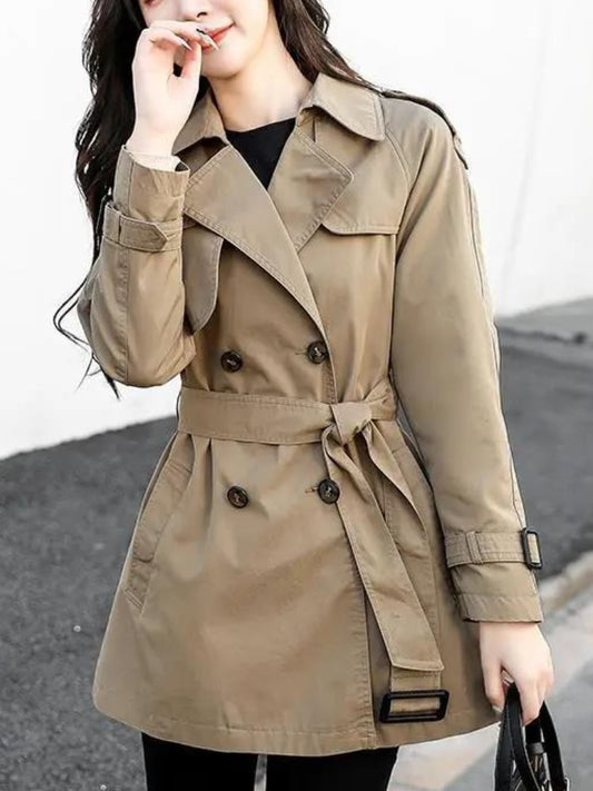 Windjacke für Damen, vielseitige Kleidung, koreanische Jacke, Trenchcoat für Übergröße, Damenmantel