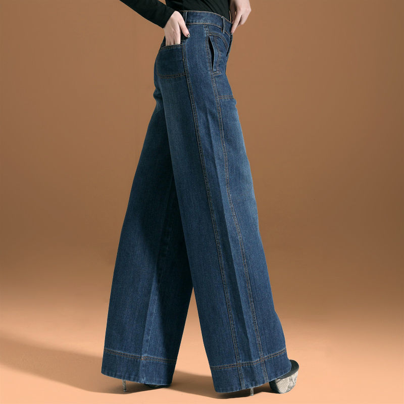 Jeans High Waist Large Femme Pants for Women's Trousers Jean Oversize