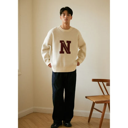 Männer Pullover Lässig Gestrickte Streetwear Herbst Harajuku Design