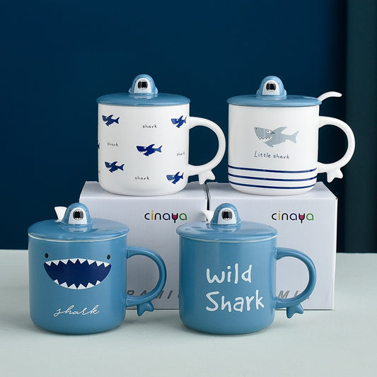 Mug Set Creative Shark Ceramic Cup Cute and Coffee Cup for Tea