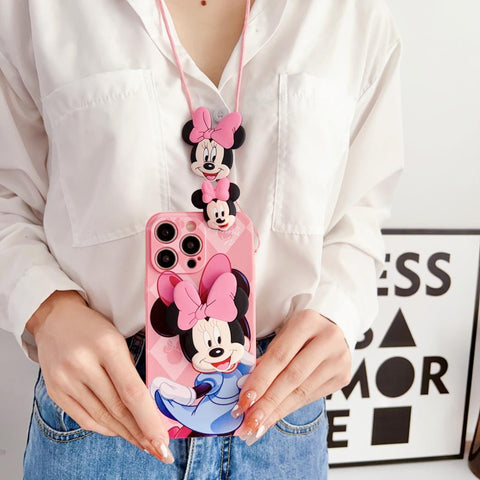 Cartoon Cute Cat For Samsung Galaxy Phone Case With Holder Rope